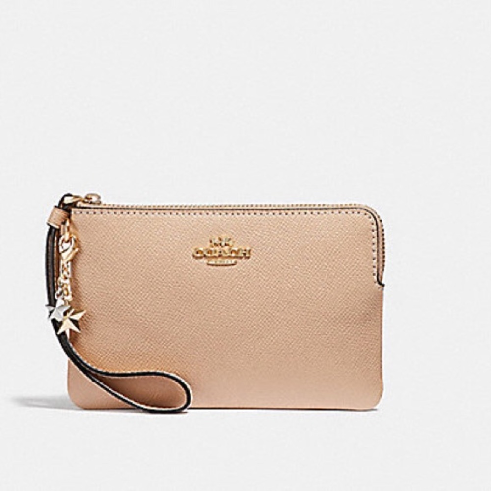 COACH Corner Zip Wristlet with Charms (F24803)